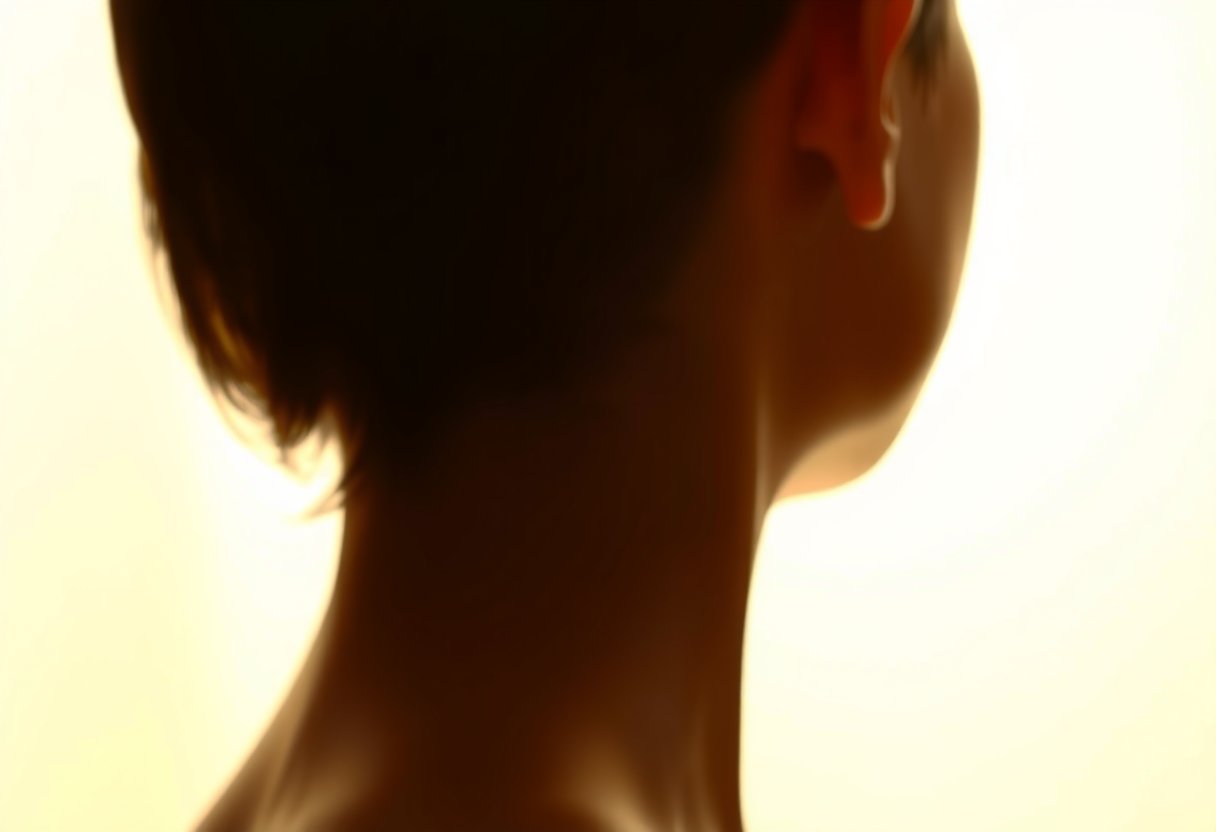Abstract ear silhouette in warm light representing deep listening